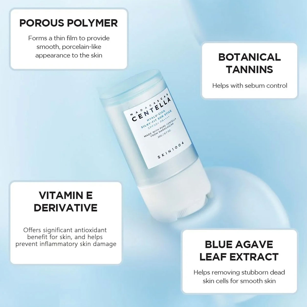 Stick solaire soyeux SKIN1004  - Luxury Skincare Korea avis et prix